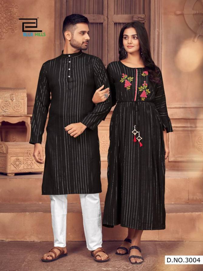 Blue Hills Love Birds 3 Party Wear Designer Rayon Couple Combo Latest Collection